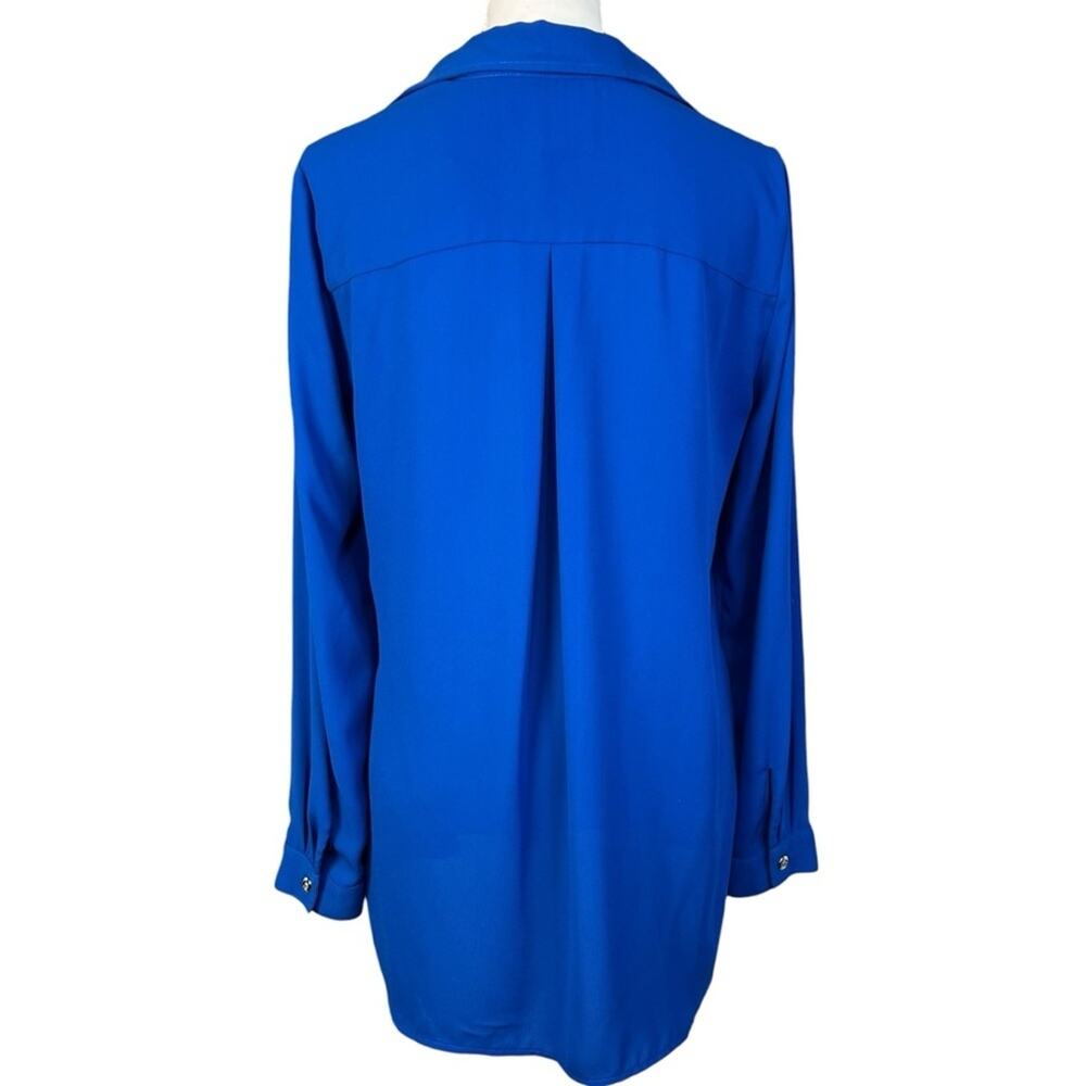 Karen Kane Blue Lace Up Blouse Tunic Top Women’s Size Small - Picture 4 of 6